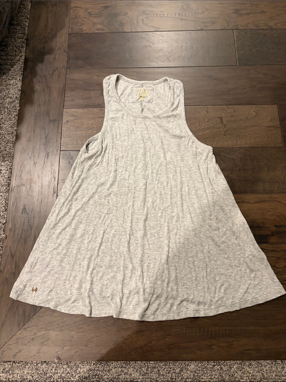 Lilly Pulitzer Luxletic Gray Relaxed Fit Tank Top Sz M